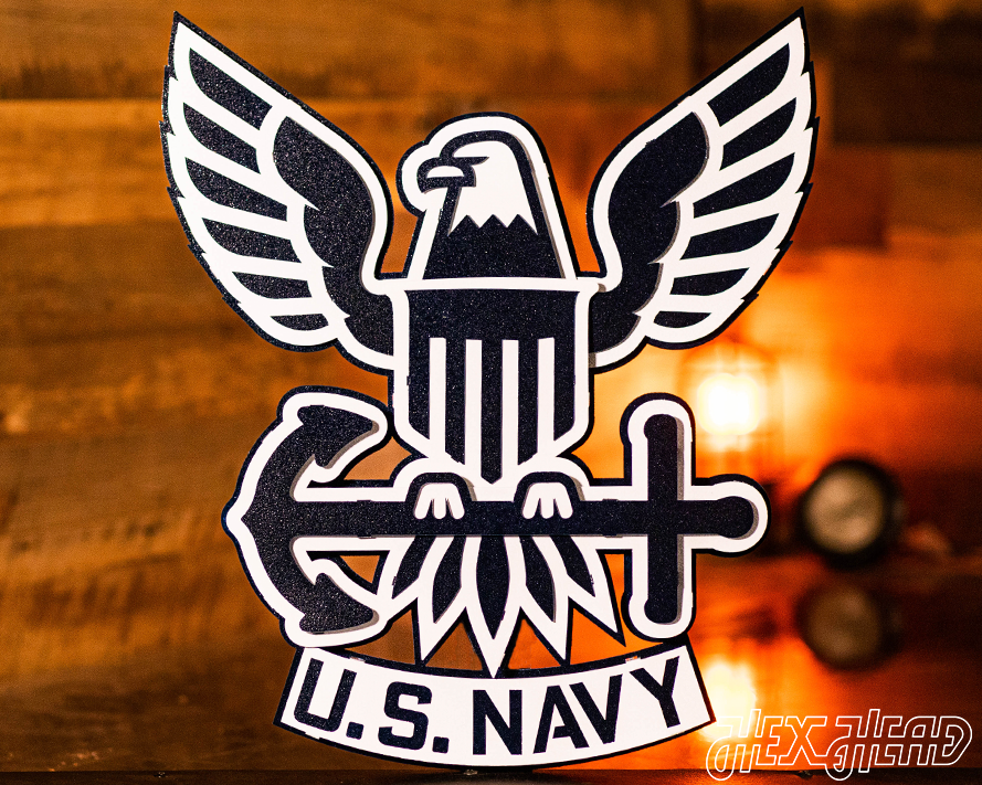 United States Navy "EAGLE" 3D Vintage Metal Wall Art