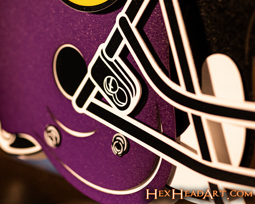 Minnesota Vikings BLITZ Collection - 8 Layer Helmet 3D Vintage Metal Wall Art