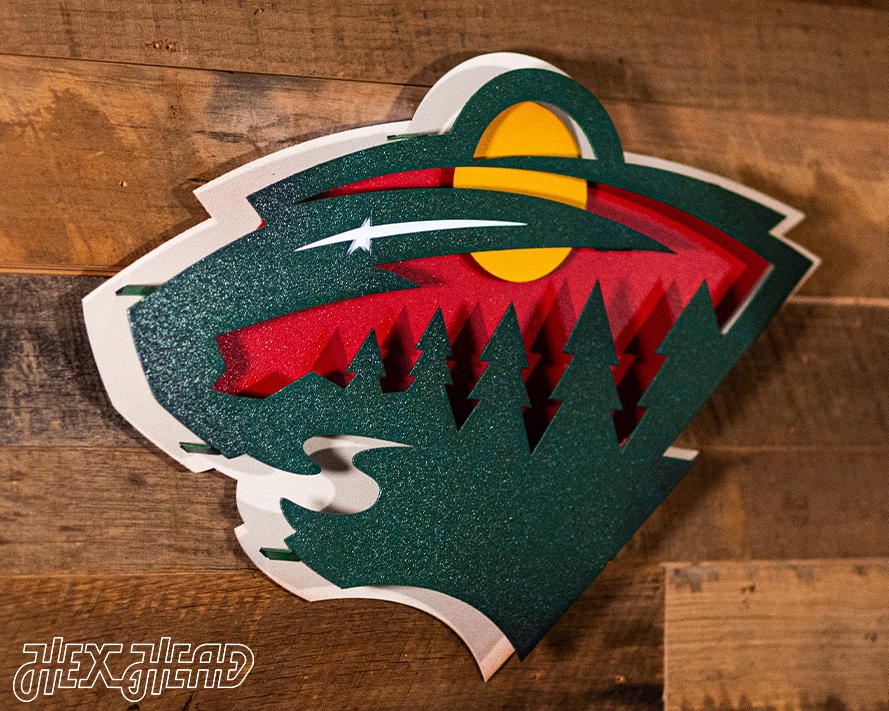 Minnesota Wild NHL 3D Vintage Metal Wall Art