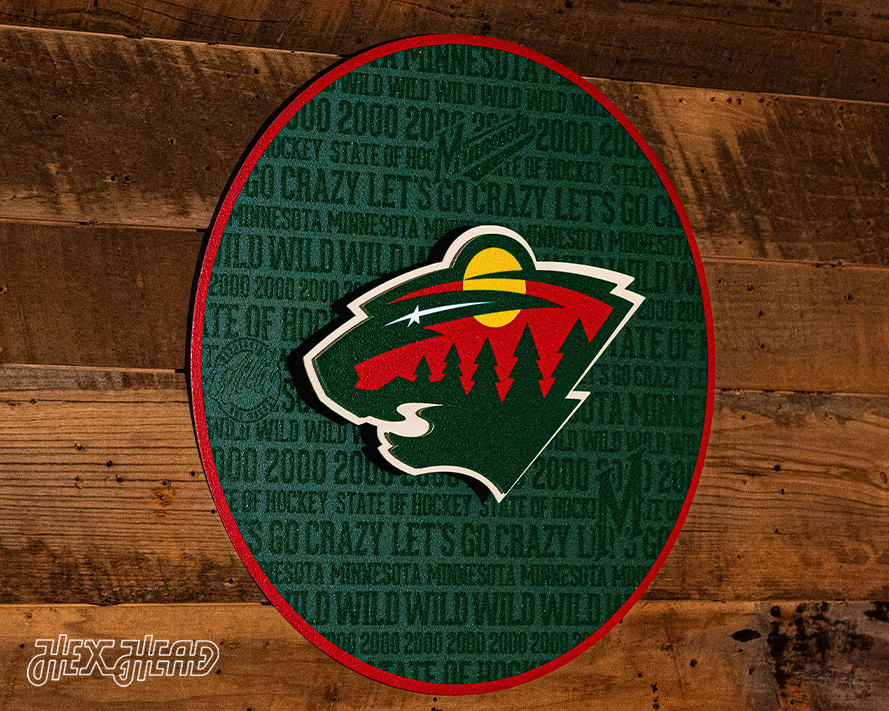 Minnesota Wild CRAFT SERIES 3D Embossed Metal Wall Art