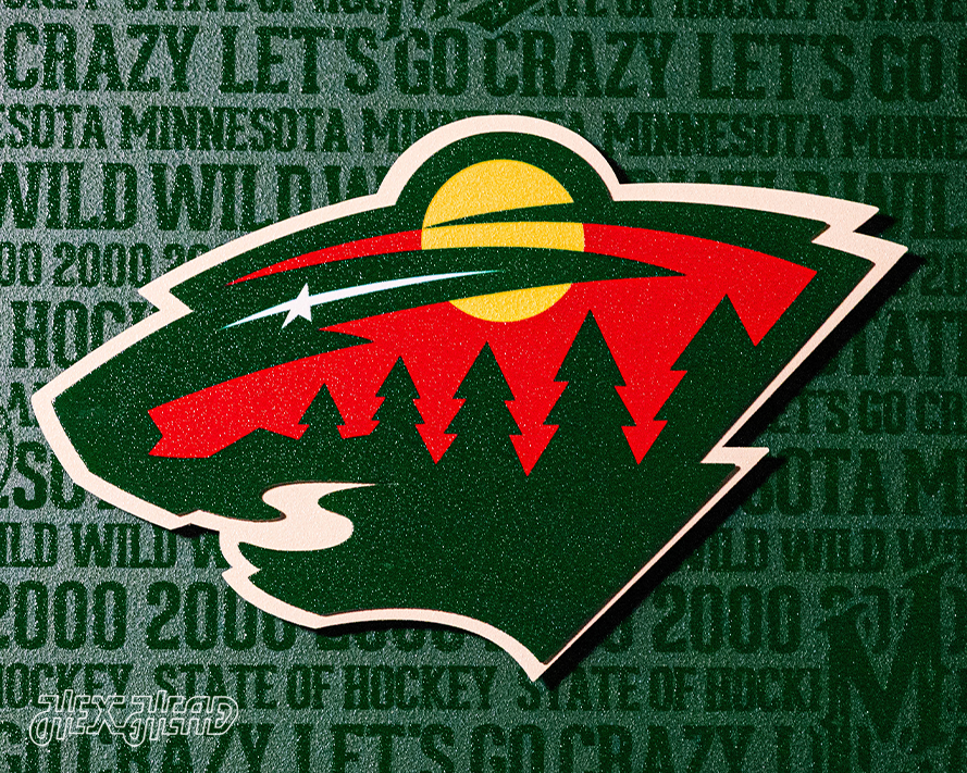 Minnesota Wild CRAFT SERIES 3D Embossed Metal Wall Art