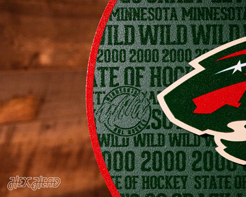 Minnesota Wild CRAFT SERIES 3D Embossed Metal Wall Art