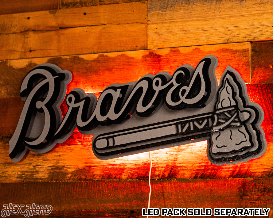 MONOCHROME - Atlanta Braves Tomahawk 3D Metal Wall Art