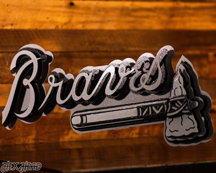 MONOCHROME - Atlanta Braves Tomahawk 3D Metal Wall Art