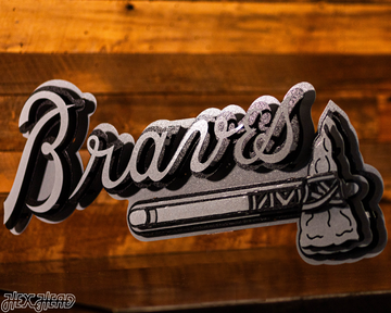 MONOCHROME - Atlanta Braves Tomahawk 3D Metal Wall Art