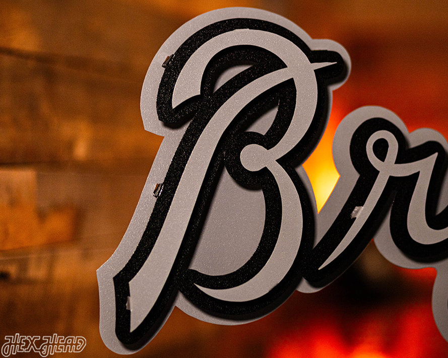 MONOCHROME - Atlanta Braves Tomahawk 3D Metal Wall Art