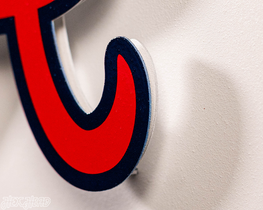 Atlanta Braves DYNASTY - World Series  Wins w/ Replaceable Icon Plate 3D Vintage Metal Wall Art