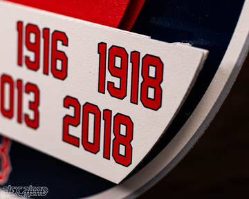 Boston Red Sox DYNASTY - World Series  Wins w/ Replaceable Icon Plate 3D Vintage Metal Wall Art