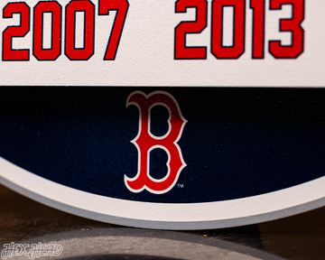 Boston Red Sox DYNASTY - World Series  Wins w/ Replaceable Icon Plate 3D Vintage Metal Wall Art