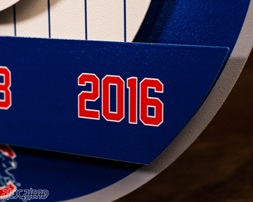 Chicago Cubs DYNASTY - World Series  Wins w/ Replaceable Icon Plate 3D Vintage Metal Wall Art
