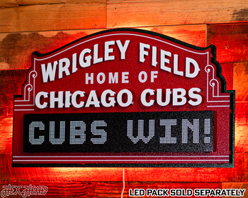 Chicago Cubs Wrigley Field Marquee Metal Wall Art