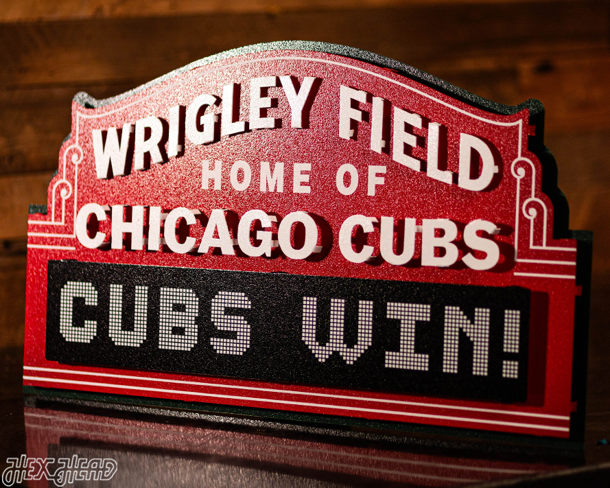 Chicago Cubs Wrigley Field Marquee Metal Wall Art