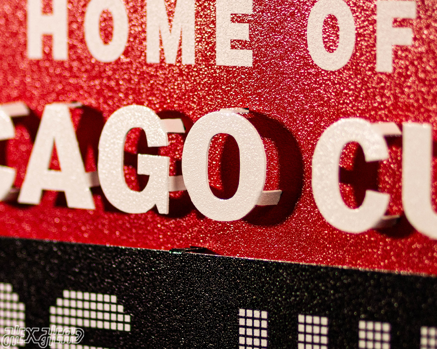 Chicago Cubs Wrigley Field Marquee Metal Wall Art