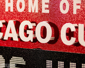 Chicago Cubs Wrigley Field Marquee Metal Wall Art