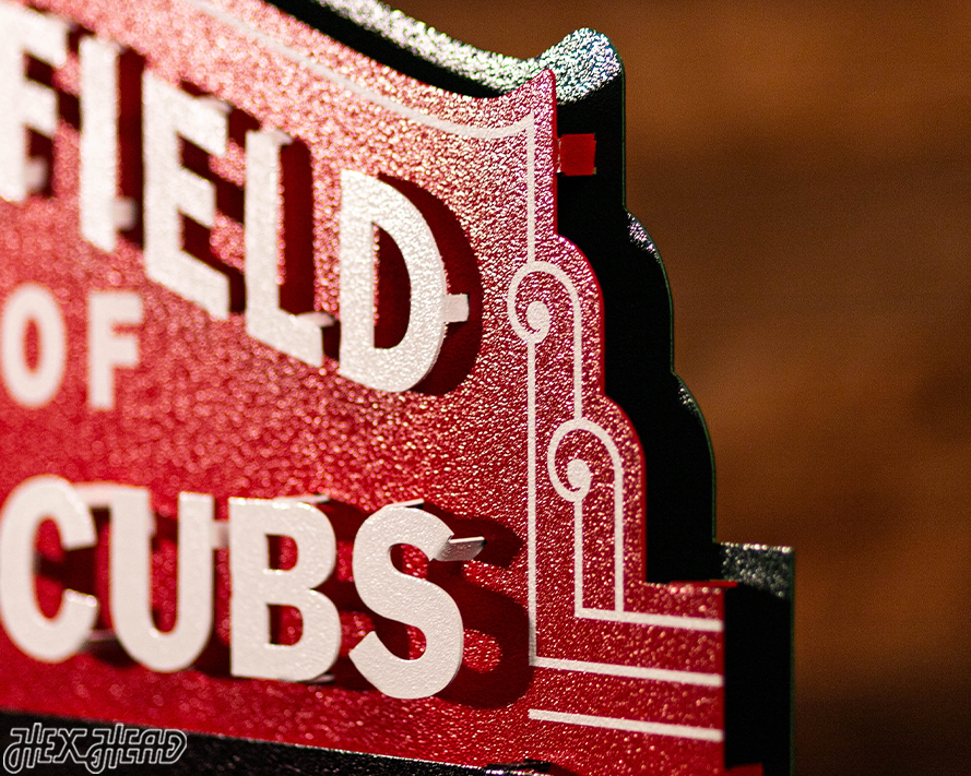 Chicago Cubs Wrigley Field Marquee Metal Wall Art