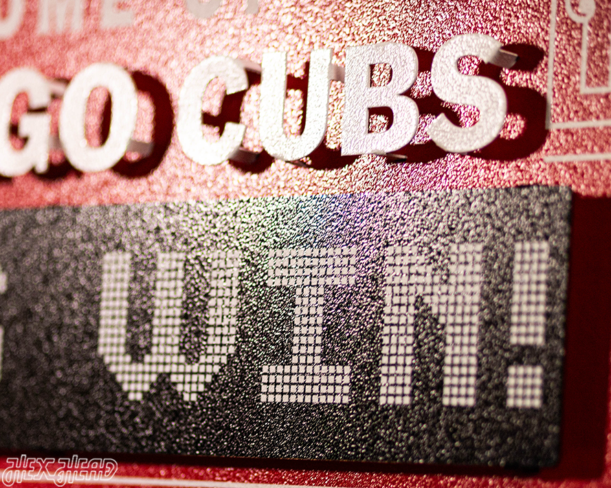 Chicago Cubs Wrigley Field Marquee Metal Wall Art