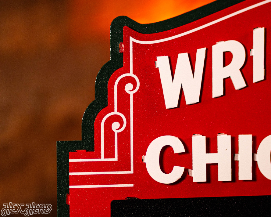 Chicago Cubs Wrigley Field Marquee Metal Wall Art