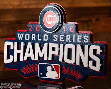 Chicago Cubs World Series Champions 2016 3D Metal Wall Art