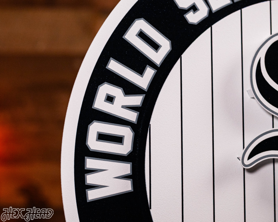 Chicago White Sox DYNASTY - World Series  Wins w/ Replaceable Icon Plate 3D Vintage Metal Wall Art