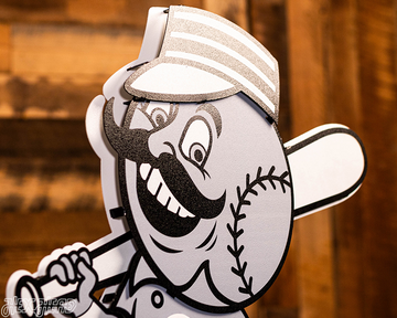 MONOCHROME -- Cincinnati Reds Mr. Red 3D Metal Wall Art