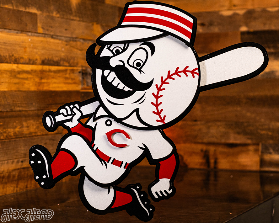 Cincinnati Reds Mr. Red 3D Metal Wall Art