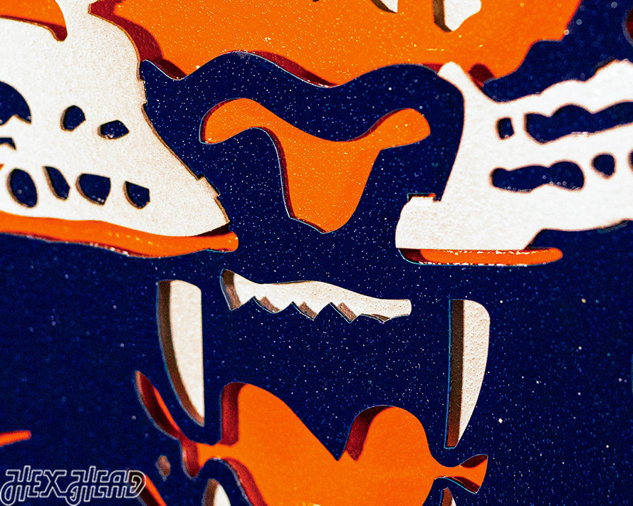 Detroit Tigers Crest Logo 3D Metal Wall Art