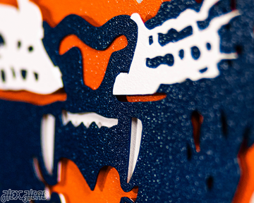 Detroit Tigers Crest Logo 3D Metal Wall Art