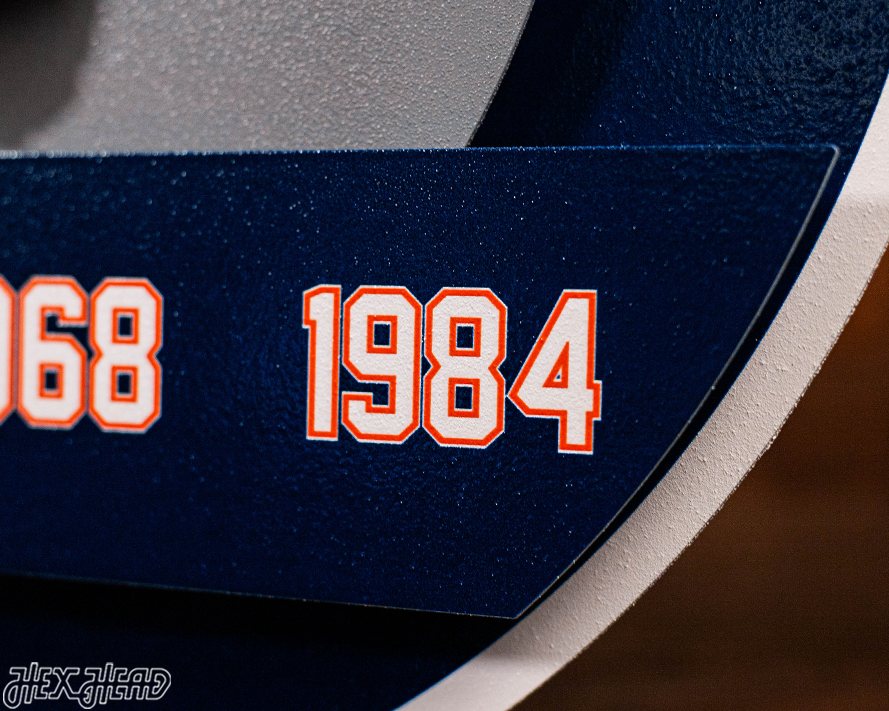 Detroit Tigers DYNASTY - World Series  Wins w/ Replaceable Icon Plate 3D Vintage Metal Wall Art
