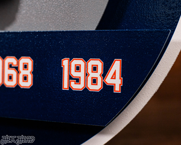 Detroit Tigers DYNASTY - World Series  Wins w/ Replaceable Icon Plate 3D Vintage Metal Wall Art