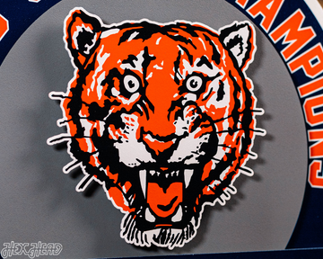 Detroit Tigers DYNASTY - World Series  Wins w/ Replaceable Icon Plate 3D Vintage Metal Wall Art