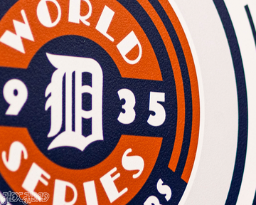 VARSITY Collection- SINGLE Layer 1935 World Series Detroit Tigers Metal Wall Art