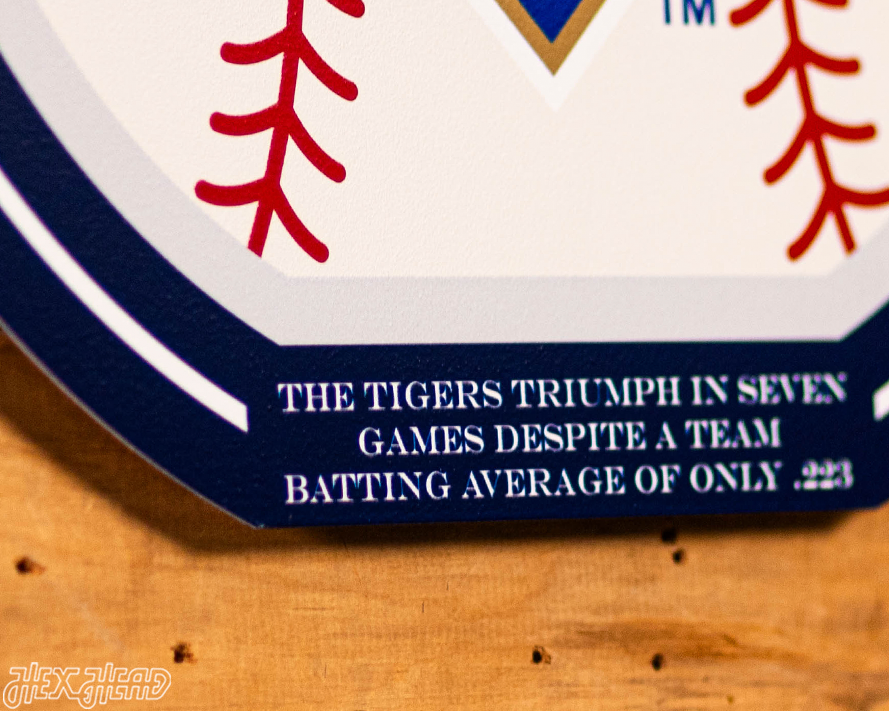 VARSITY Collection- SINGLE Layer 1945 World Series Detroit Tigers Metal Wall Art