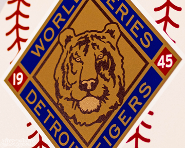 VARSITY Collection- SINGLE Layer 1945 World Series Detroit Tigers Metal Wall Art
