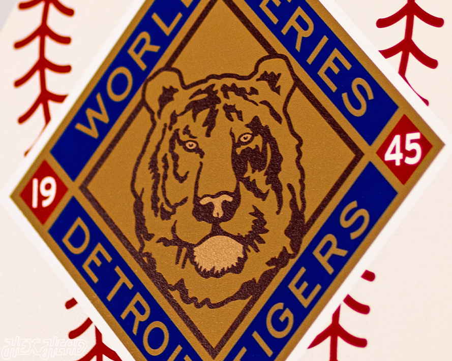 VARSITY Collection- SINGLE Layer 1945 World Series Detroit Tigers Metal Wall Art
