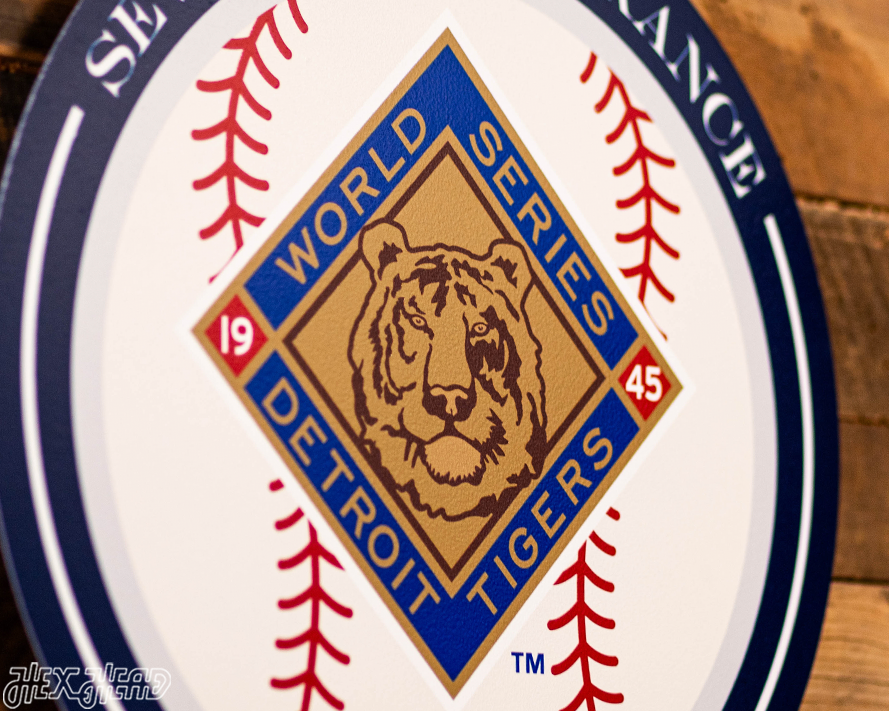 VARSITY Collection- SINGLE Layer 1945 World Series Detroit Tigers Metal Wall Art