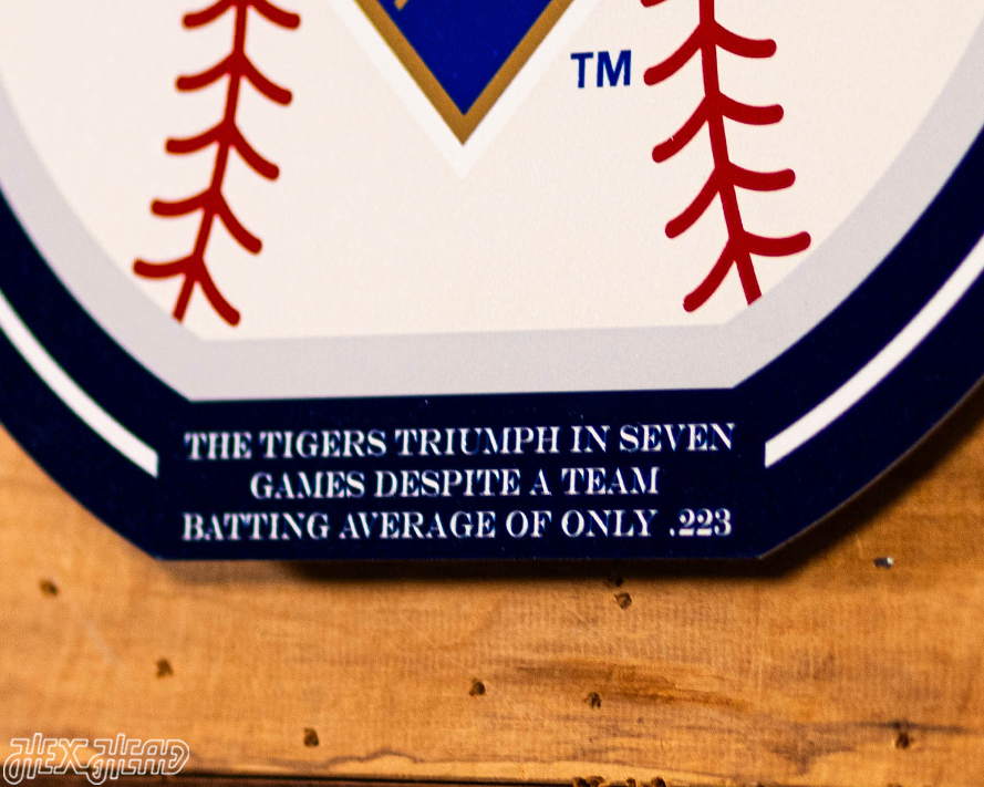 VARSITY Collection- SINGLE Layer 1945 World Series Detroit Tigers Metal Wall Art