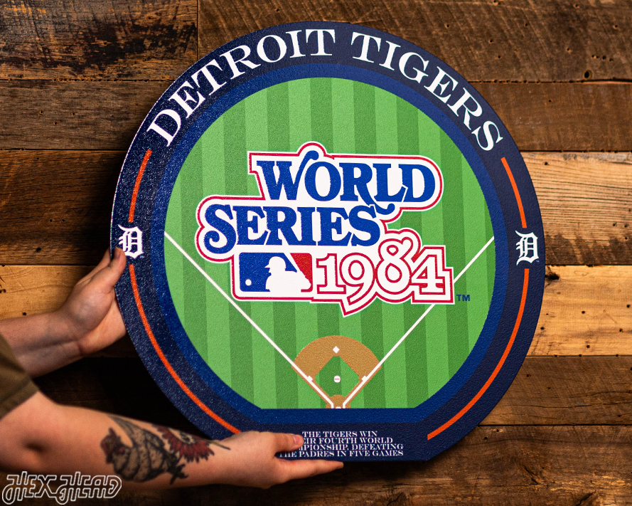 VARSITY Collection- SINGLE Layer Detroit Tigers World Series Metal Wall Art