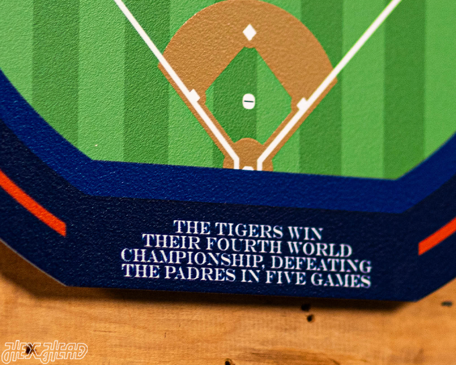 VARSITY Collection- SINGLE Layer Detroit Tigers World Series Metal Wall Art
