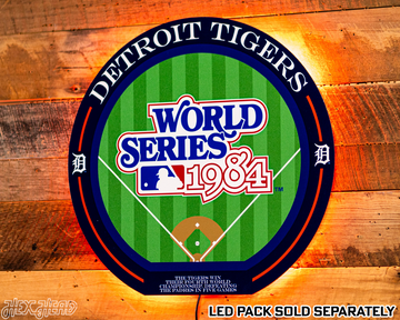 VARSITY Collection- SINGLE Layer Detroit Tigers World Series Metal Wall Art