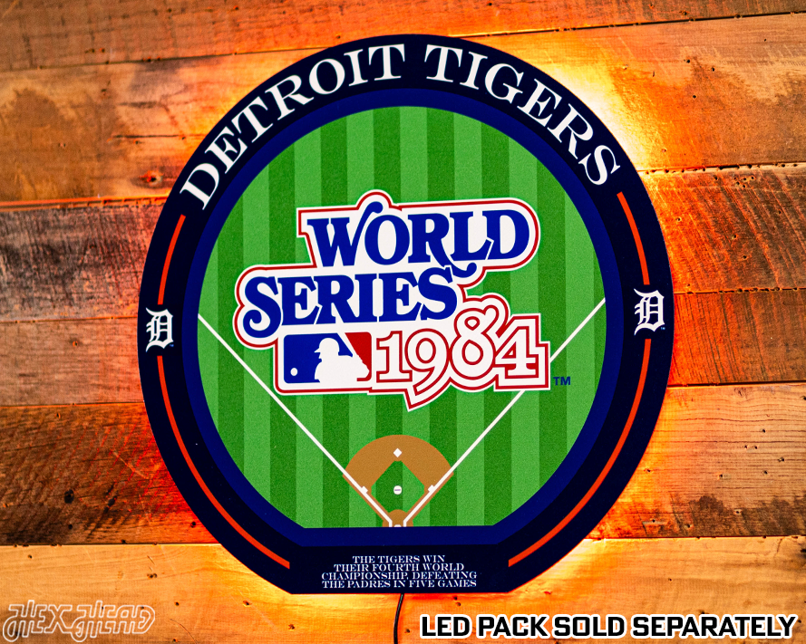 VARSITY Collection- SINGLE Layer Detroit Tigers World Series Metal Wall Art
