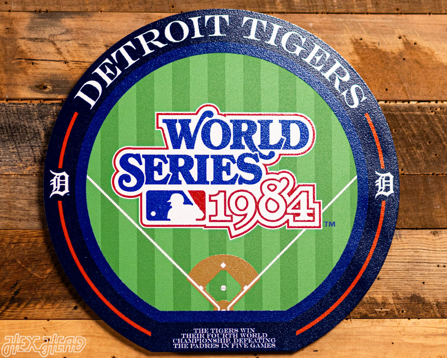 VARSITY Collection- SINGLE Layer Detroit Tigers World Series Metal Wall Art
