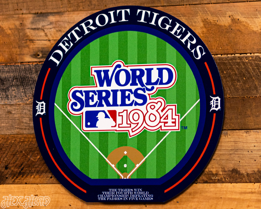 VARSITY Collection- SINGLE Layer Detroit Tigers World Series Metal Wall Art