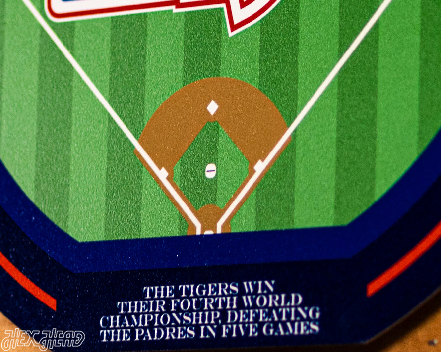 VARSITY Collection- SINGLE Layer Detroit Tigers World Series Metal Wall Art