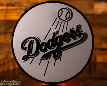 MONOCHROME -  Los Angeles Dodgers Crest 3D Metal Artwork