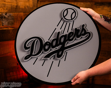 MONOCHROME -  Los Angeles Dodgers Crest 3D Metal Artwork