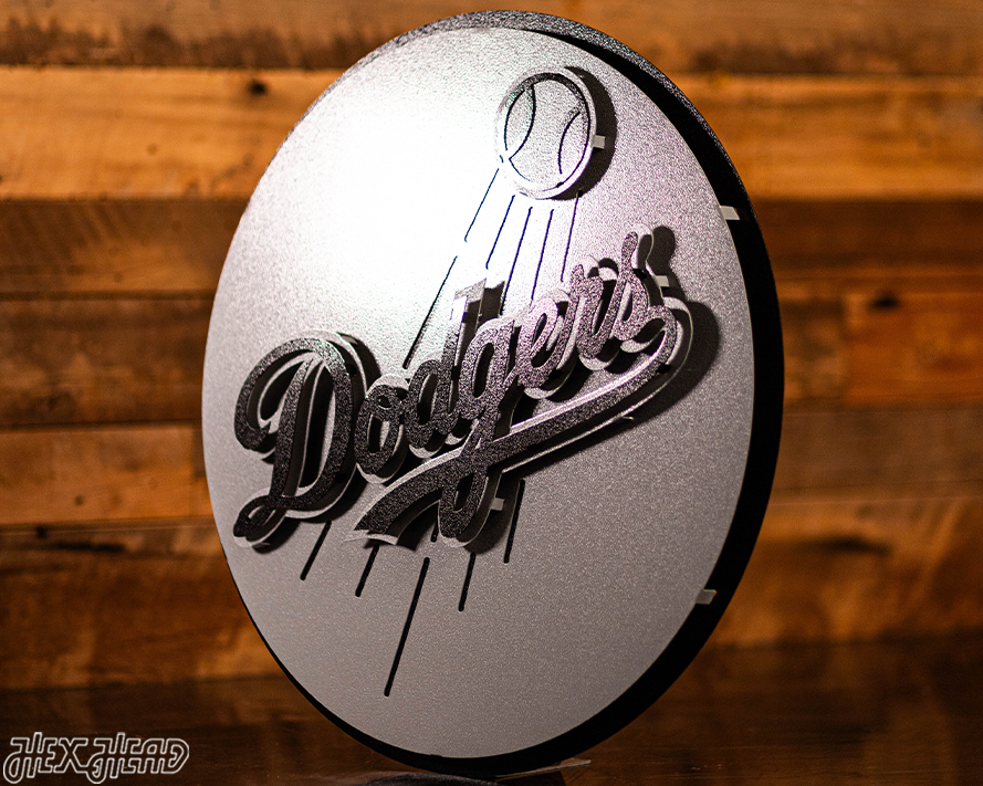 MONOCHROME -  Los Angeles Dodgers Crest 3D Metal Artwork