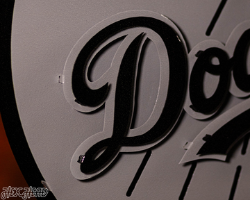 MONOCHROME -  Los Angeles Dodgers Crest 3D Metal Artwork