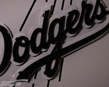 MONOCHROME -  Los Angeles Dodgers Crest 3D Metal Artwork