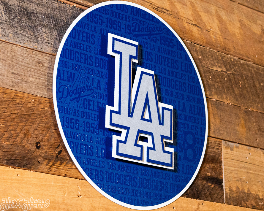 Los Angeles Dodgers CRAFT SERIES 3D Embossed Metal Wall Art