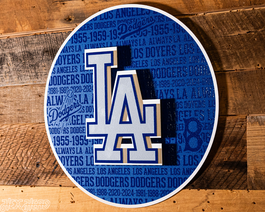 Los Angeles Dodgers CRAFT SERIES 3D Embossed Metal Wall Art